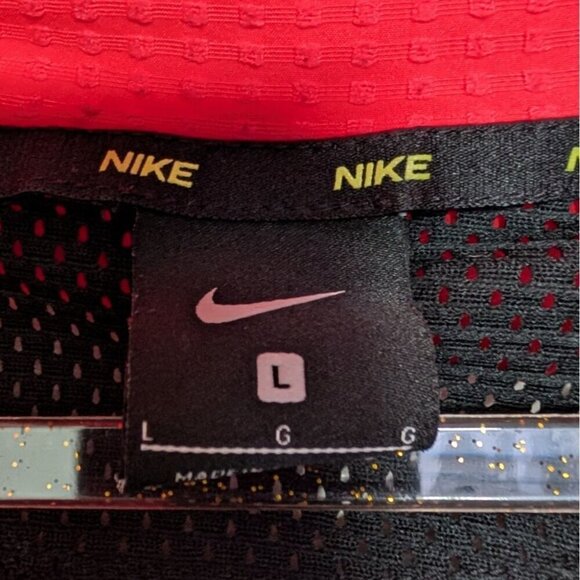 Nike 1/4 Zip Training Hoodie Mens Size Large Black Lightweight Hood Windbreaker - Picture 5 of 12